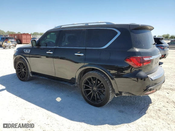 2019 Infiniti QX80 LUXE with VIN JN8AZ2NF5K9682220, listed as a Copart auction lot 48573945 with 41,047 mi miles and Salvage Title. Bid and sale history available at carsss.com. Image 2.