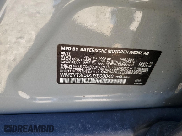 2018 MINI Countryman Cooper S with VIN WMZYT3C3XJ3E00040, listed as a Copart auction lot 88969215 with 96,201 mi miles and Salvage title. Bid and sale history available at DreamBid. Image 12.