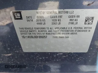 2014 Chevrolet Malibu LS with VIN 1G11A5SL6EF289257, listed as a IAAI auction lot 41767598 with 113,385 mi miles and . Bid and sale history available at DreamBid. Image 9.