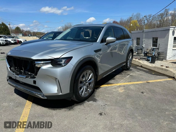 2024 Mazda CX-90 3.3 Turbo Premium with VIN JM3KKDHD0R1162534, listed as a Copart auction lot 54548025 with 14,954 mi miles and Salvage Title. Bid and sale history available at carsss.com. Image 1.