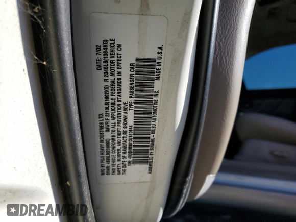 2003 Subaru Legacy Outback Limited z VIN 4S3BH686137610644, wystawiony jako Copart lot #88772325 z przebiegiem 153 022 mil mil oraz Szkoda całkowita • Salvage title. Historia ofert i sprzedaży dostępna na DreamBid. Obrazek 13.