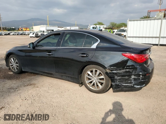 2014 Infiniti Q50 Hybrid Premium with VIN JN1AV7AP2EM692078, listed as a Copart auction lot 86895944 with 123,940 mi miles and Salvage title. Bid and sale history available at DreamBid. Image 2.