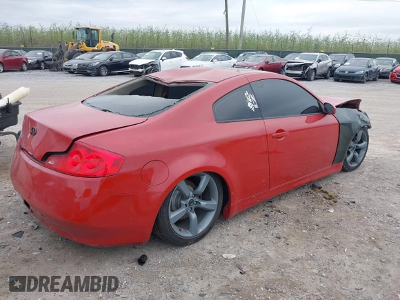 2006 Infiniti G35 Coupe with VIN JNKCV54E86M707249, listed as a IAAI auction lot 42064085 with 138,965 mi miles. Bid and sale history available at carsss.com. Image 4.