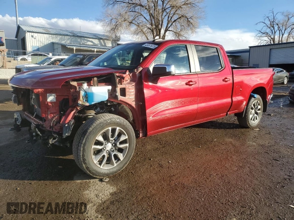 2021 Chevrolet Silverado 1500 LT with VIN 3GCUYDED5MG246654, listed as a Copart auction lot 43061635 with 34,916 mi miles and Salvage Title. Bid and sale history available at DreamBid. Image 1.