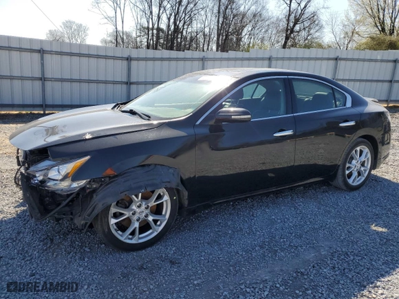 2012 Nissan Maxima 3.5 S with VIN 1N4AA5APXCC858871, listed as a Copart auction lot 46216495 with 127,628 mi miles and Salvage Title. Bid and sale history available at carsss.com. Image 1.