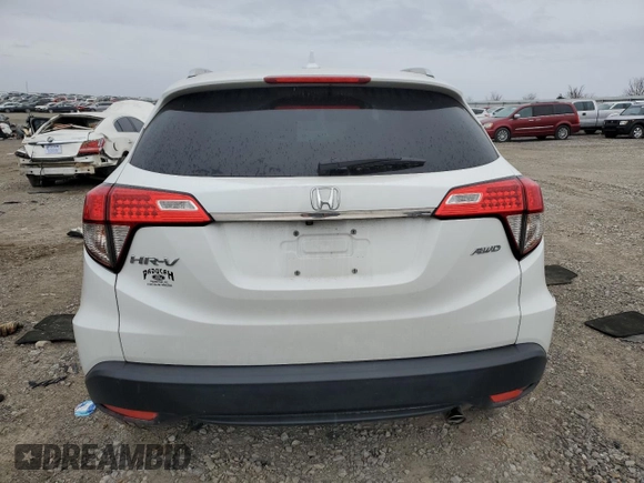 2022 Honda HR-V EX with VIN 3CZRU6H55NM767422, listed as a Copart auction lot 42585925 with 12,761 mi miles and Salvage Title. Bid and sale history available at carsss.com. Image 6.