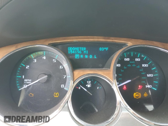 2010 Buick Enclave CXL w/1XL with VIN 5GALRBED5AJ210083, listed as a Copart auction lot 52949725 with 154,196 mi miles and Salvage Title. Bid and sale history available at carsss.com. Image 9.