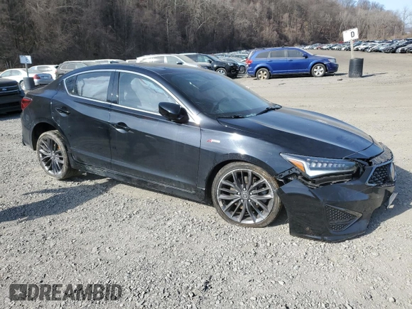 2021 Acura ILX w/Premium/A-SPEC Package with VIN 19UDE2F88MA000244, listed as a Copart auction lot 49263655 with 0 mi miles and Salvage Title. Bid and sale history available at carsss.com. Image 4.