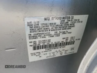 2014 Ford Taurus Limited with VIN 1FAHP2F8XEG147535, listed as a Copart auction lot 45231975 with 58,426 mi miles and Salvage Title. Bid and sale history available at DreamBid. Image 12.