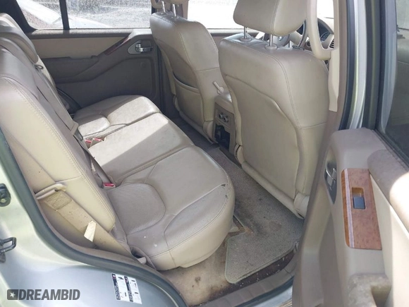 2005 Nissan Pathfinder XE with VIN 5N1AR18U25C706119, listed as a IAAI auction lot 42092008 with 1 mi miles. Bid and sale history available at carsss.com. Image 8.