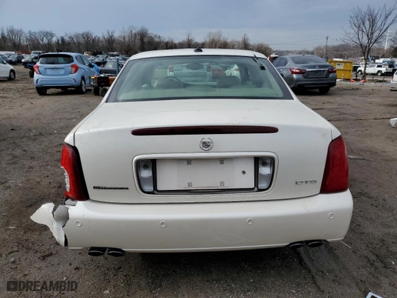 2003 Cadillac DeVille DTS with VIN 1G6KF57993U201484, listed as a Copart auction lot 43742375 with 53,478 mi miles and Salvage Title. Bid and sale history available at carsss.com. Image 6.