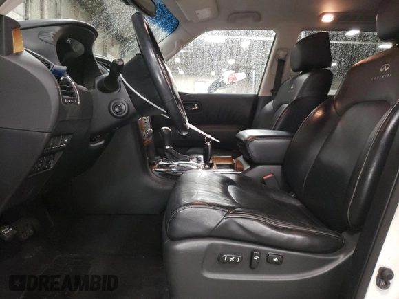 2011 Infiniti QX56 7-passenger with VIN JN8AZ2NE6B9004051, listed as a Copart auction lot 81329734 with 175,705 mi miles and Salvage Title. Bid and sale history available at carsss.com. Image 7.