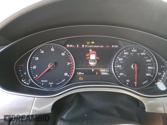 2018 Audi A6 Sport with VIN WAUF3AFCXJN064105, listed as a Copart auction lot 49224245 with 76,656 mi miles and Salvage Title. Bid and sale history available at carsss.com. Image 9.