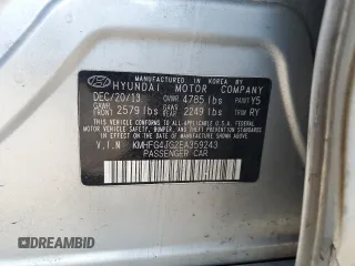 2014 Hyundai Azera with VIN KMHFG4JG2EA359243, listed as a Copart auction lot 87124854 with 256,755 mi miles and Clean title. Bid and sale history available at DreamBid. Image 12.