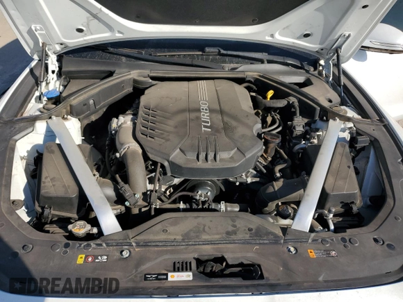 2021 Genesis G70 3.3T with VIN KMTG34LE3MU070581, listed as a Copart auction lot 77118004 with 96,280 mi miles and Salvage Title. Bid and sale history available at carsss.com. Image 11.