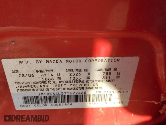2007 Mazda 3 Mazdaspeed3 Sport z VIN JM1BK34L571627466, wystawiony jako Copart lot #41913325 z przebiegiem 187 623 mil mil oraz Czysty tytuł • Clean title. Historia ofert i sprzedaży dostępna na DreamBid. Obrazek 12.