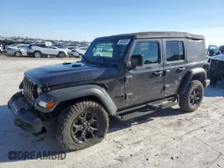 2022 Jeep Wrangler Unlimited Sport S with VIN 1C4HJXDG0NW225815, listed as a Copart auction lot 84528824 with 53,621 mi miles and Salvage Title. Bid and sale history available at carsss.com. Image 1.