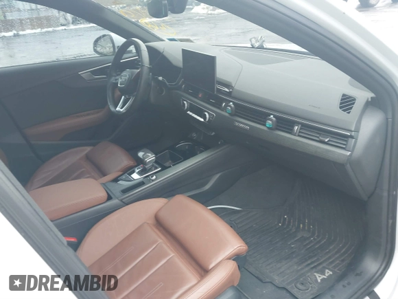 2021 Audi A4 S line Premium Plus with VIN WAUEAAF48MA014602, listed as a IAAI auction lot 41558351 with 44,229 mi miles and . Bid and sale history available at DreamBid. Image 5.