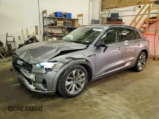 2021 Audi e-tron Premium with VIN WA1AAAGE6MB003112, listed as a Copart auction lot 45540374 with 21,033 mi miles and . Bid and sale history available at DreamBid. Image 1.