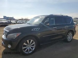 2014 Infiniti QX80 with VIN JN8AZ2NE5E9069249, listed as a Copart auction lot 49335375 with 197,386 mi miles and Salvage Title. Bid and sale history available at carsss.com. Image 1.