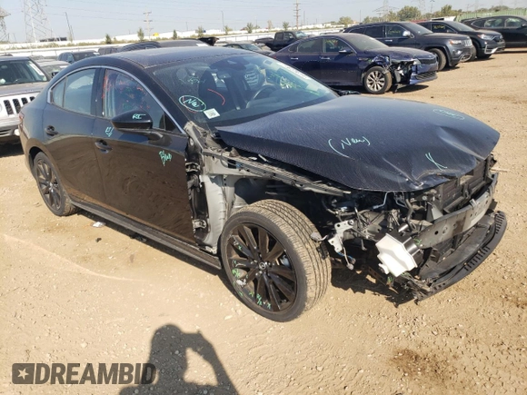 2021 Mazda 3 2.5 Turbo with VIN JM1BPBAY1M1311585, listed as a Copart auction lot 71673614 with 12,452 mi miles and Salvage Title. Bid and sale history available at DreamBid. Image 4.