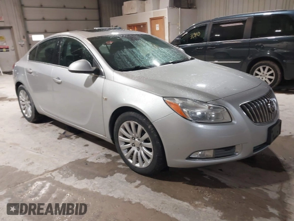 2011 Buick Regal CXL RL4 with VIN W04GS5EC1B1017101, listed as a IAAI auction lot 42123325 with 124,732 mi miles. Bid and sale history available at carsss.com. Image 3.