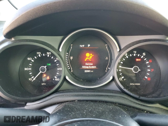 2020 FIAT 500L Trekking with VIN ZFBNFADH4LZ042720, listed as a Copart auction lot 74087074 with 22,381 mi miles and Salvage Title. Bid and sale history available at carsss.com. Image 9.