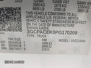 2023 Chevrolet Silverado 1500 LT with VIN 3GCPACEK0PG170209, listed as a IAAI auction lot 42206715 with 24,243 mi miles and . Bid and sale history available at DreamBid. Image 9.