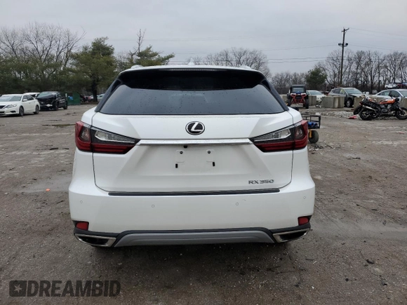 2022 Lexus RX 350 with VIN 2T2HZMDA3NC362383, listed as a Copart auction lot 45085255 with 43,905 mi miles and Salvage Title. Bid and sale history available at DreamBid. Image 6.