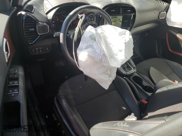 2021 Kia Soul Turbo with VIN KNDJ53AF6M7779086, listed as a Copart auction lot 81195814 with 7,479 mi miles and Salvage Title. Bid and sale history available at DreamBid. Image 8.