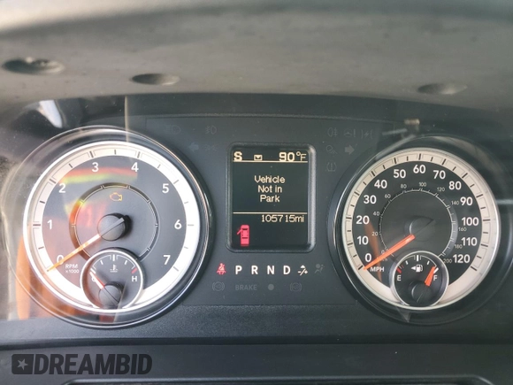 2017 Ram 1500 Express with VIN 1C6RR7KG2HS732427, listed as a Copart auction lot 77602404 with 105,715 mi miles and Salvage title. Bid and sale history available at DreamBid. Image 9.