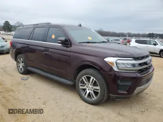 2024 Ford Expedition Max XLT with VIN 1FMJK1H85REA64304, listed as a Copart auction lot 44801765 with 7,635 mi miles and Salvage title. Bid and sale history available at DreamBid. Image 4.