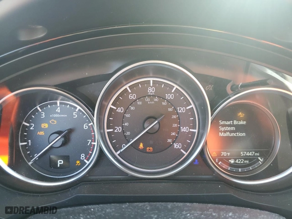 2017 Mazda CX-9 Signature with VIN JM3TCBEY6H0133427, listed as a Copart auction lot 47263825 with 57,447 mi miles and Salvage Title. Bid and sale history available at carsss.com. Image 9.