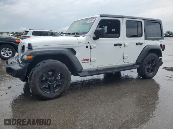 2022 Jeep Wrangler Unlimited Willys with VIN 1C4HJXDN9NW242045, listed as a Copart auction lot 59857985 with 34,970 mi miles and Salvage title. Bid and sale history available at DreamBid. Image 1.