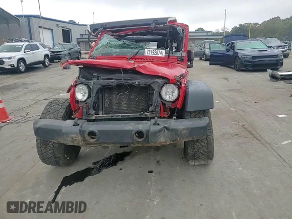 2015 Jeep Wrangler Unlimited Sport with VIN 1C4BJWDG3FL545083, listed as a Copart auction lot 73192874 with Not provided miles and Salvage title. Bid and sale history available at DreamBid. Image 10.