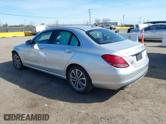 2018 Mercedes-Benz C 300 with VIN 55SWF4KB6JU270155, listed as a IAAI auction lot 41615411 with 57,495 mi miles and . Bid and sale history available at carsss.com. Image 3.