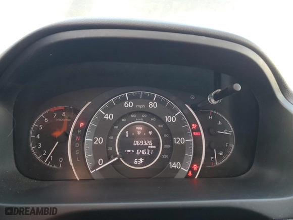 2016 Honda CR-V LX with VIN 2HKRM4H31GH697208, listed as a Copart auction lot 52637475 with 69,326 mi miles and Salvage Title. Bid and sale history available at carsss.com. Image 9.