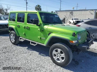 2019 Jeep Wrangler Unlimited Sahara with VIN 1C4HJXEG6KW564878, listed as a Copart auction lot 44593765 with 68,335 mi miles and Salvage Title. Bid and sale history available at carsss.com. Image 4.