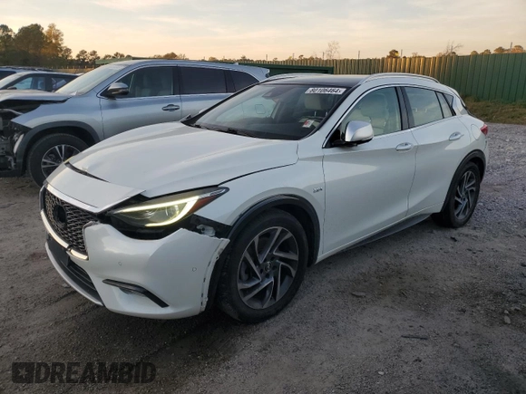2018 Infiniti QX30 Premium with VIN SJKCH5CP1JA045047, listed as a Copart auction lot 80106464 with 78,982 mi miles and Salvage title. Bid and sale history available at DreamBid. Image 1.