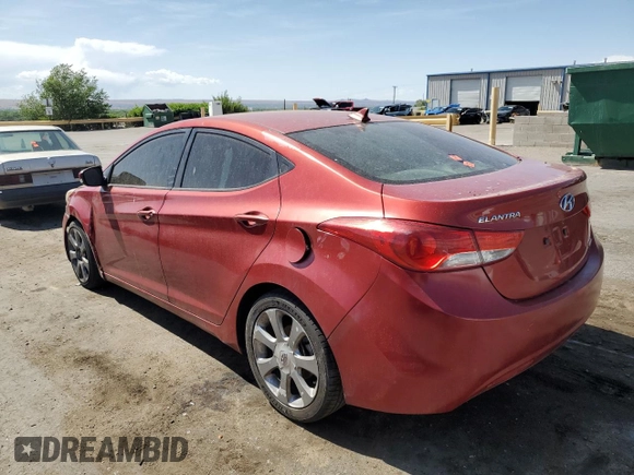 2013 Hyundai Elantra GLS with VIN KMHDH4AE8DU507475, listed as a Copart auction lot 58737755 with 184,629 mi miles and Clean title. Bid and sale history available at DreamBid. Image 2.