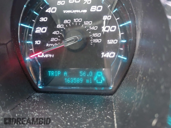 2011 Ford Taurus SE with VIN 1FAHP2DW7BG128857, listed as a IAAI auction lot 41705643 with 163,589 mi miles. Bid and sale history available at carsss.com. Image 7.