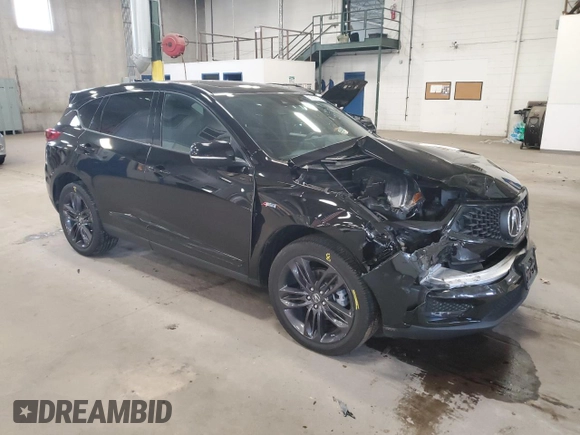 2021 Acura RDX w/A-Spec Package with VIN 5J8TC2H68ML013397, listed as a Copart auction lot 53690604 with 16,931 mi miles. Bid and sale history available at carsss.com. Image 4.