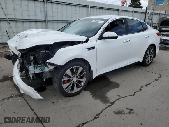 2016 Kia Optima SX Turbo with VIN 5XXGW4L23GG048523, listed as a Copart auction lot 47489175 with 91,922 mi miles and Salvage Title. Bid and sale history available at carsss.com. Image 1.