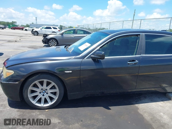 2005 BMW 7 Series 745Li with VIN WBAGN63545DS59212, listed as a IAAI auction lot 42510606 with 124,395 mi miles and . Bid and sale history available at DreamBid. Image 21.