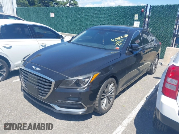 2019 Genesis G80 3.8L with VIN KMHGN4JE6KU296277, listed as a IAAI auction lot 42826288 with 57,471 mi miles and . Bid and sale history available at DreamBid. Image 18.