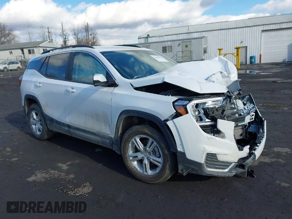 2024 GMC Terrain SLE with VIN 3GKALTEG2RL380353, listed as a IAAI auction lot 41497590 with 7,200 mi miles and . Bid and sale history available at DreamBid. Image 1.