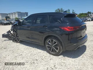 2023 Infiniti QX50 Sport with VIN 3PCAJ5FB0PF115250, listed as a Copart auction lot 56046004 with 17,100 mi miles and . Bid and sale history available at DreamBid. Image 2.