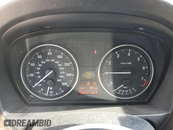 2011 BMW 3 Series 328i xDrive with VIN WBAPK5G57BNN32047, listed as a Copart auction lot 54151335 with 108,313 mi miles and Salvage Title. Bid and sale history available at DreamBid. Image 9.