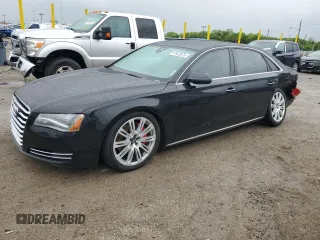 2013 Audi A8 3.0L with VIN WAURGAFD2DN013552, listed as a Copart auction lot 57822075 with 146,315 mi miles and Salvage title. Bid and sale history available at DreamBid. Image 1.