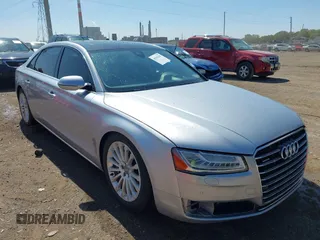 2015 Audi A8 3.0T with VIN WAU3GAFD8FN030462, listed as a IAAI auction lot 40146225 with 108,275 mi miles and . Bid and sale history available at DreamBid. Image 1.